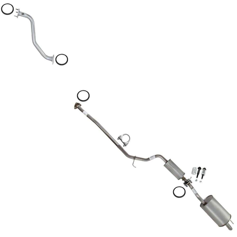 2014-2015 Honda Civic 1.8L Sedan Exhaust Pipes Muffler Resonator Kit