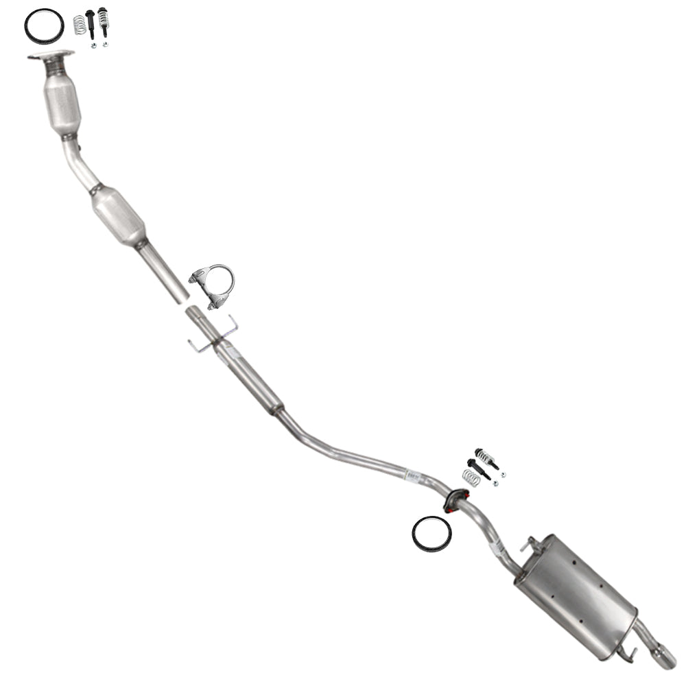 2003-2005 Toyota Corolla 1.8L Catalytic, Resonator Pipe and Muffler EPA