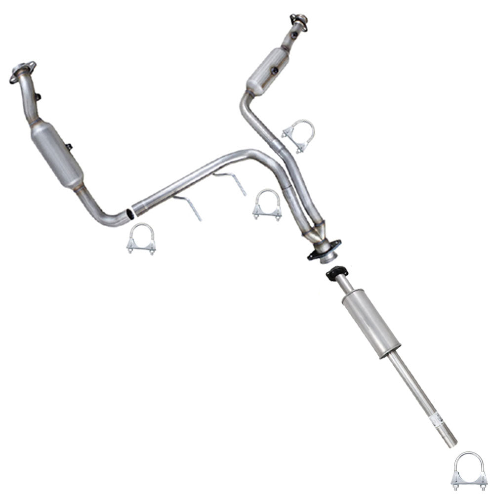 2011-2014 Ford F-150 3.7L 163in WB Pair of Exhaust Catalytic with Resonator Kit - EPA-Approved