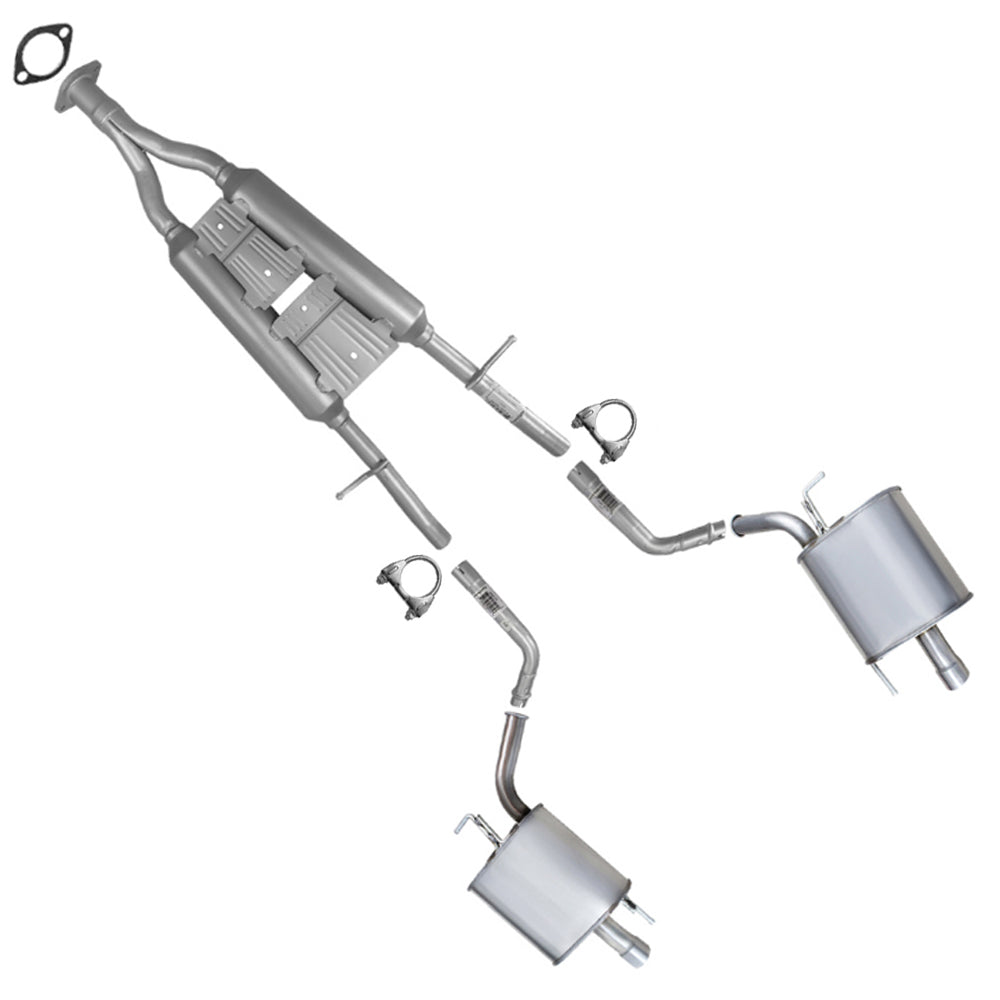 2007-2008 INFINITI G35 3.5L and 2007-2013 INFINITI G37 3.7L  Exhaust Resonator Pipe and Mufflers