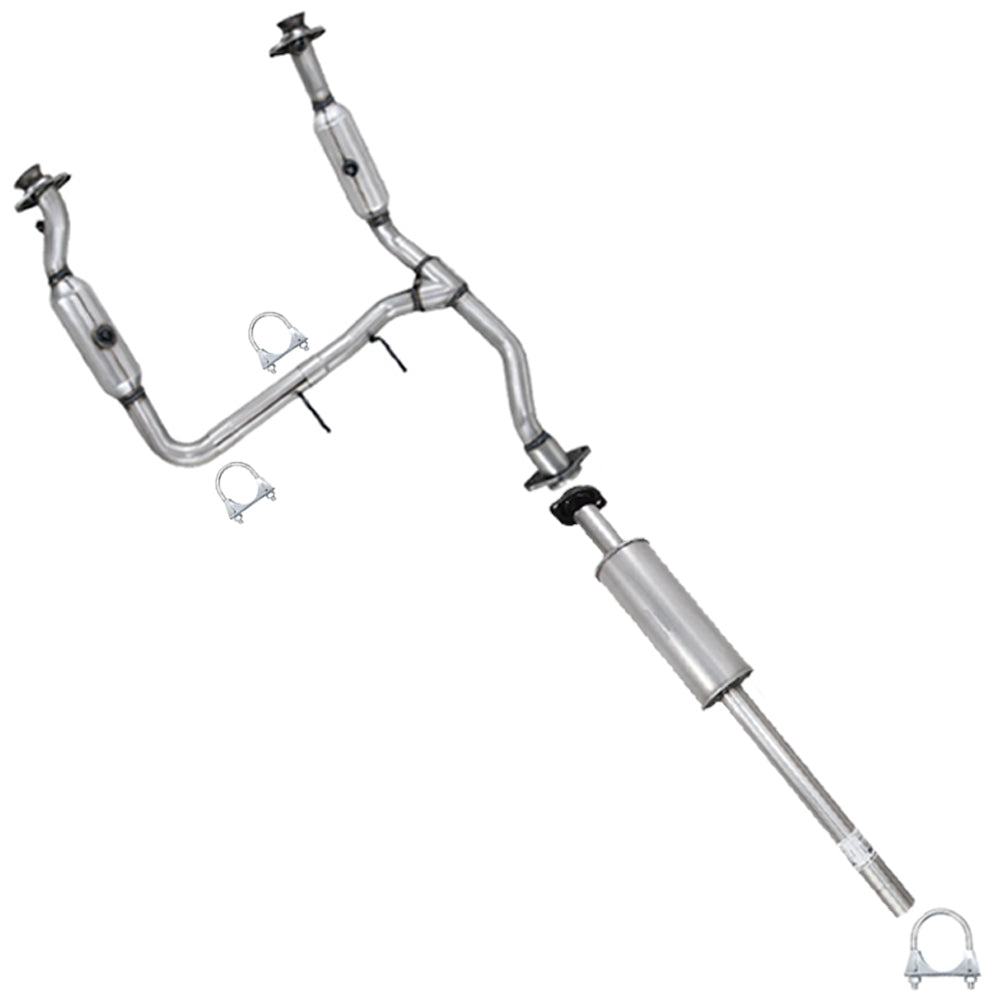 2011-2014 Ford F-150 3.5L 163in WB Passenger & Driver Side Exhaust Catalytic & Resonator Kit - EPA Approved