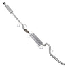 2011-2014 Ford F-150 3.7L 163in WB Stainless Steel Resonator Flex Pipe with Muffler & Tail Pipe Kit