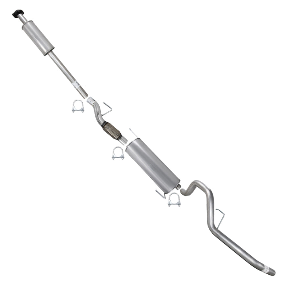 2011-2014 Ford F-150 3.7L 163in WB Stainless Steel Resonator Flex Pipe with Muffler & Tail Pipe Kit