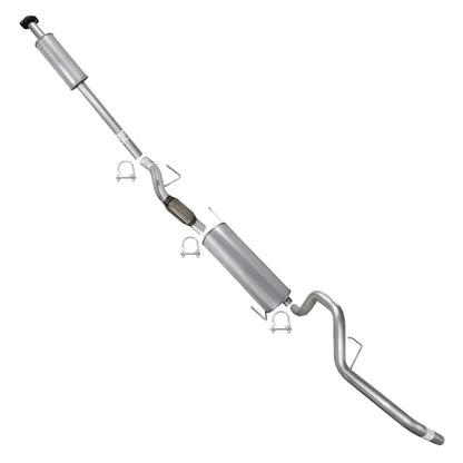 2011-2014 Ford F-150 3.7L 163in WB Stainless Steel Resonator Flex Pipe with Muffler & Tail Pipe Kit