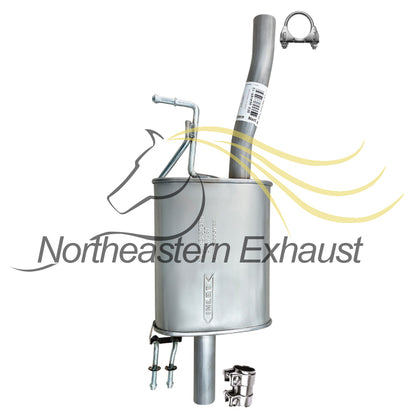 Northeastern Exhaust | Stainless Steel Resonator Pipe, Rear Muffler Assembly Compatible for KIA Soul 2014-2016 2.0L | Free Clamps and Gasket Included | Automotive Replacement Part