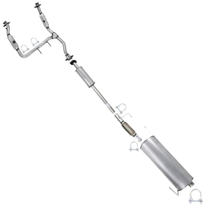 2011-2014 Ford F-150 3.5L 163in WB Pair of Catalytic Resonator Flex Pipes Muffler Kit - EPA Approved