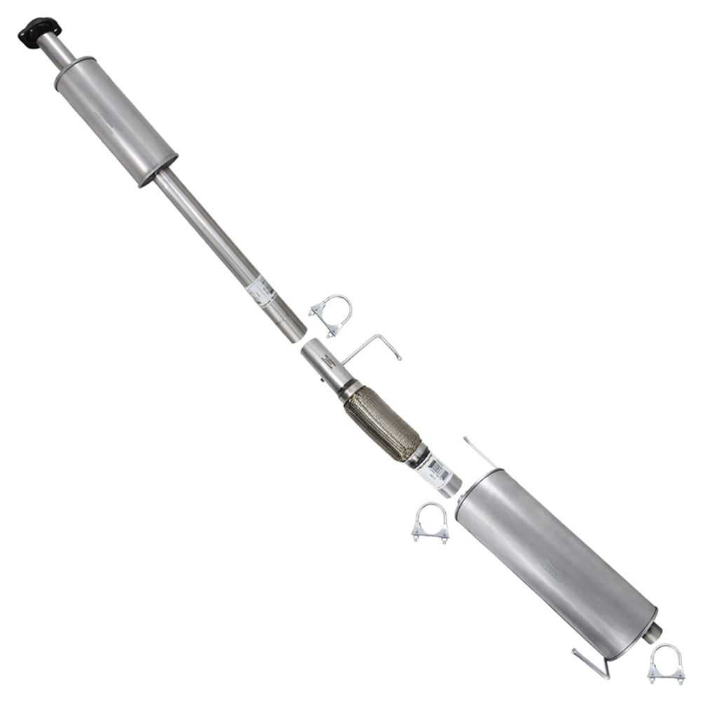 2011-2014 Ford F-150 3.5L 163in WB Stainless Steel Exhaust Resonator, Flex Pipe & Muffler Kit