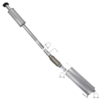 2011-2014 Ford F-150 3.5L 163in WB Stainless Steel Exhaust Resonator, Flex Pipe & Muffler Kit