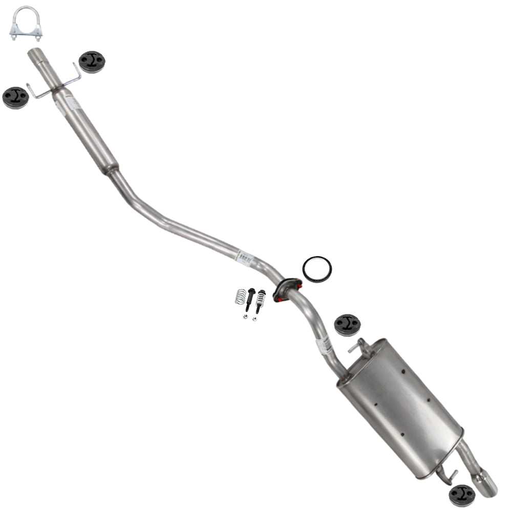 2003-2005 Toyota Corolla 1.8L Exhaust Resonator & Muffler w/ Hanger Stainless Steel