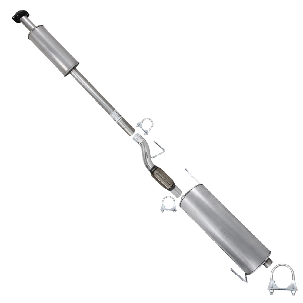 2011-2014 Ford F-150 3.7L 163in WB Stainless Steel Resonator Flex Pipe & Muffler Kit