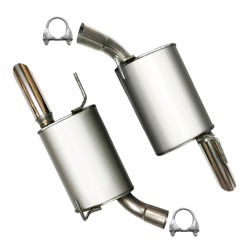 Northeastern Exhaust | Stainless Steel Pair of Muffler Exhaust Compatible for Ford Mustang 2005-2009 4.6L | Automotive Replacement Part