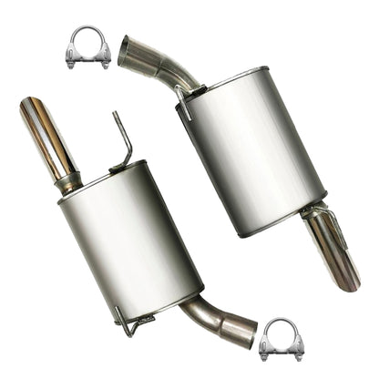 Northeastern Exhaust | Stainless Steel Pair of Muffler Exhaust Compatible for Ford Mustang 2005-2009 4.6L | Automotive Replacement Part