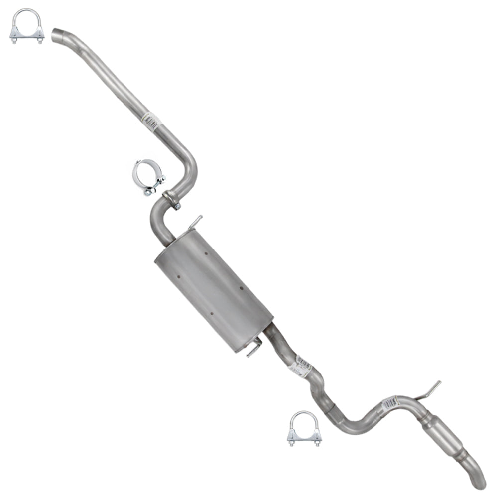 2011-2020 Dodge Grand Caravan 3.6L Intermediate Pipe, Muffler & Resonator Kit | Stainless Steel
