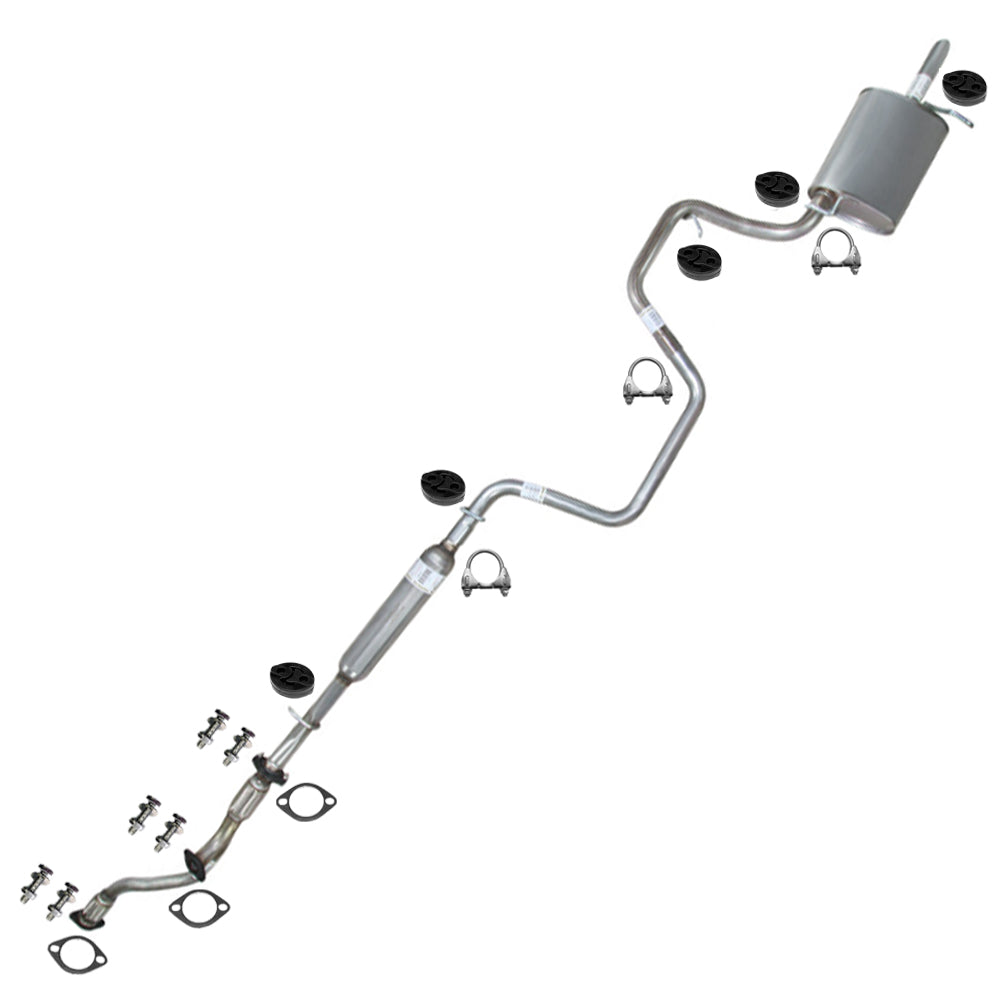 Car exhaust system on a white background