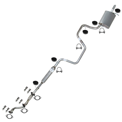 Car exhaust system on a white background