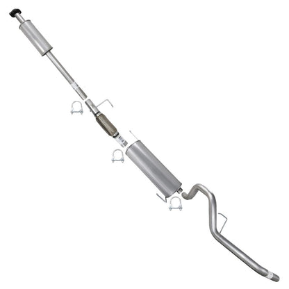2011-2014 Ford F-150 3.5L 163in WB Stainless Steel Resonator Flex Pipe w/ Muffler & Tail Pipe Kit