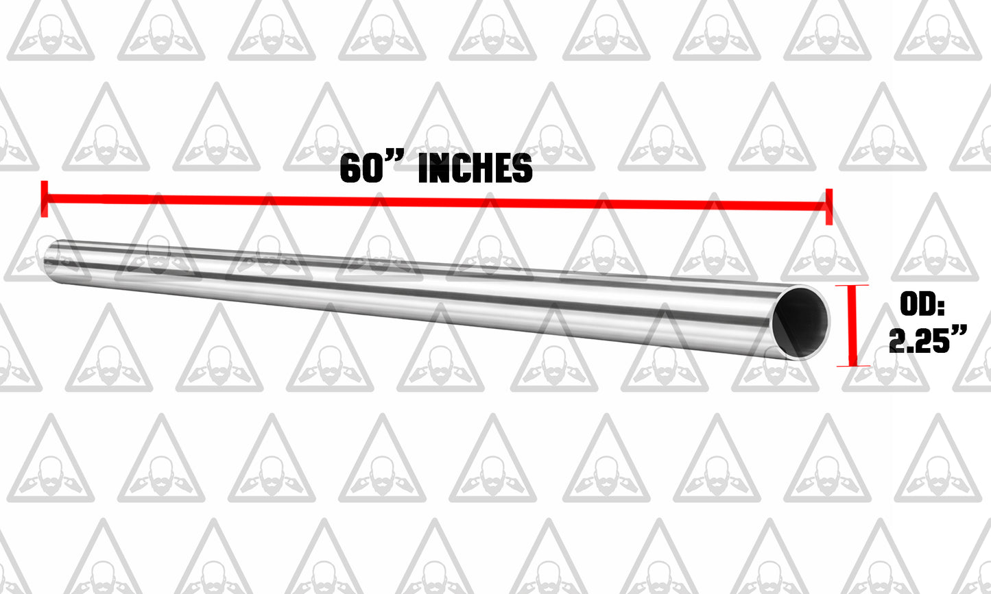 Stainless Steel Universal Straight Exhaust Pipe (5 FT) Long | 3" OD | 1.75" OD | 2" OD | 2.25" OD | 2.5" OD | 5" OD