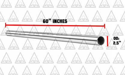 Stainless Steel Universal Straight Exhaust Pipe (5 FT) Long | 3" OD | 1.75" OD | 2" OD | 2.25" OD | 2.5" OD | 5" OD