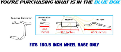Intermediate Pipe, Muffler and Tail Pipe for 2007-2009 Ram 2500 and 2003-2008 Ram 3500 5.7L