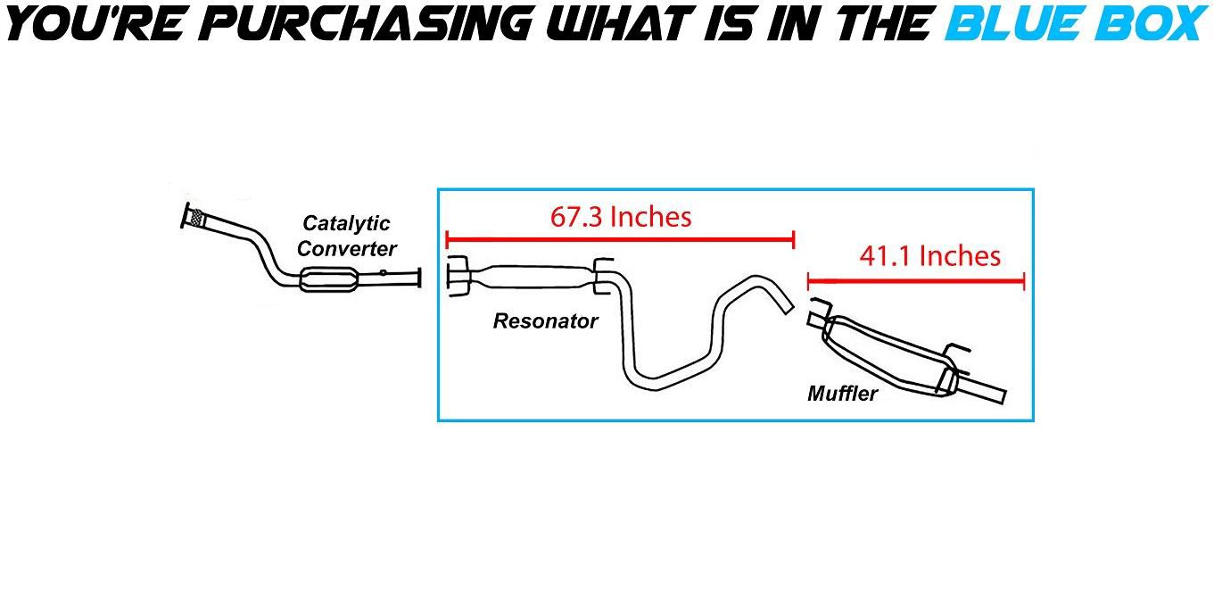 2001-2004 Saturn L Series 2.2L Exhaust Resonator Muffler Pipe (L100, L200, L300, LS LS1, LW1, LW200)