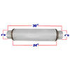 Colt Exhaust | Stainless Steel Universal Performance Diesel Muffler Exhuast Pipe (4"ID/OD x 30"Long) | Automotive Replacement Part