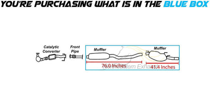 1999-2009 Saab 9-5 2.3L Resonator Pipe Muffler Tailpipe Exhaust System
