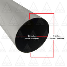 Colt Exhaust Universal Straight Exhaust Pipe Part (5" inch OD/ID x 5' Feet Long - 5" Exhaust Pipe)