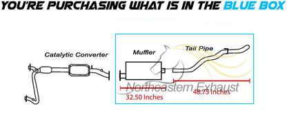 1995-1999 Chevrolet Blazer and GMC Jimmy 4.3L Resonator Muffler Tailpipe Exhaust System