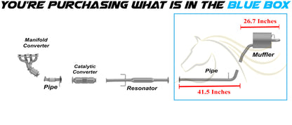 2006-2008 Hyundai Sonata 2.4L Intermediate Pipe and Muffler Exhaust