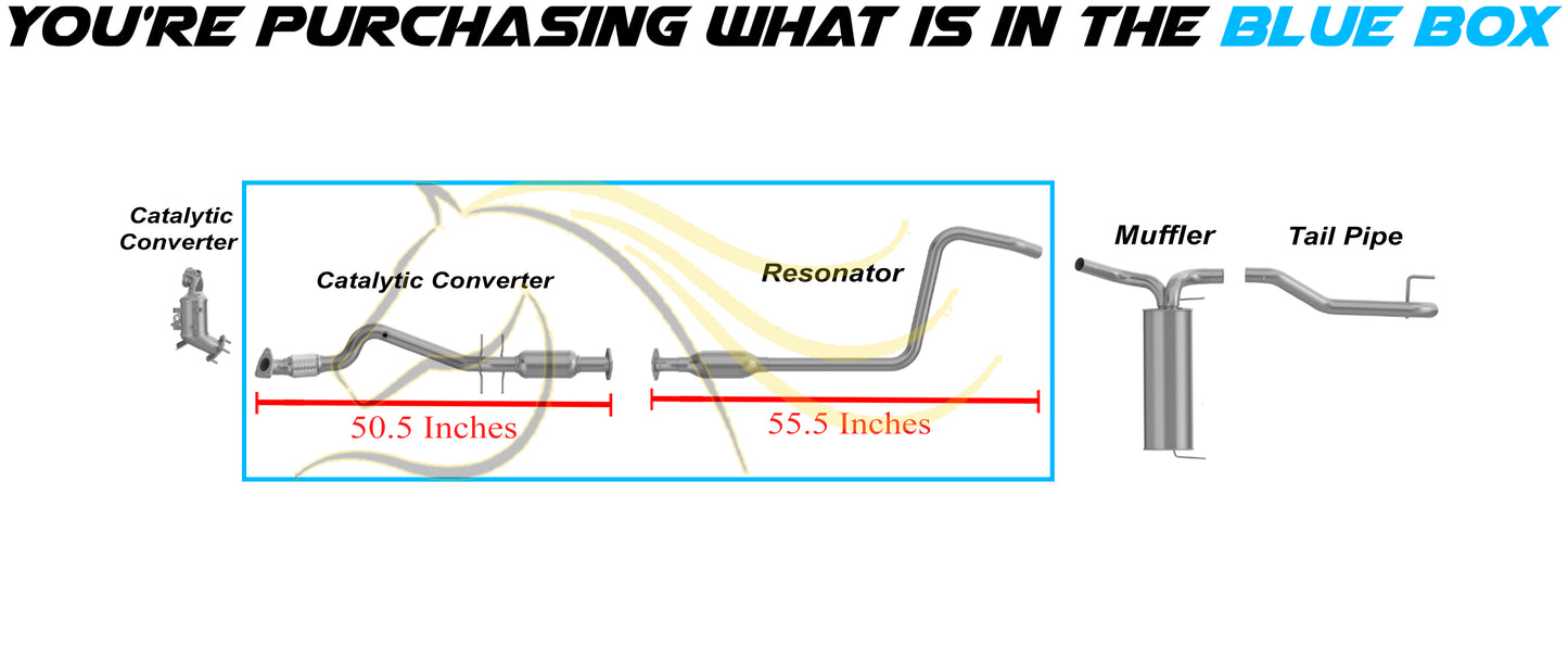 2016 Chevrolet Cruze Limited & 2011-2015 Chevrolet Cruze 1.4L EPA Approved Rear Catalytic Exhaust Resonator Pipe