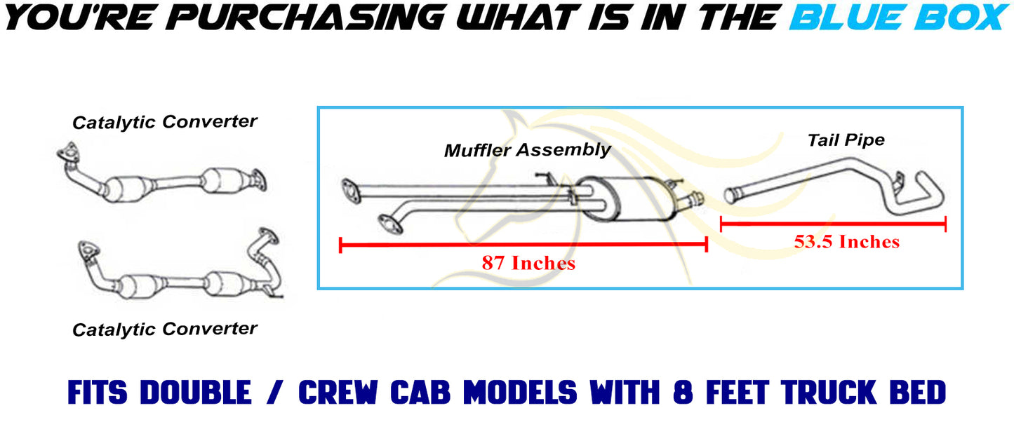 2007-2016 Toyota Tundra 4.6L 5.7L Exhaust Muffler and Tail Pipe