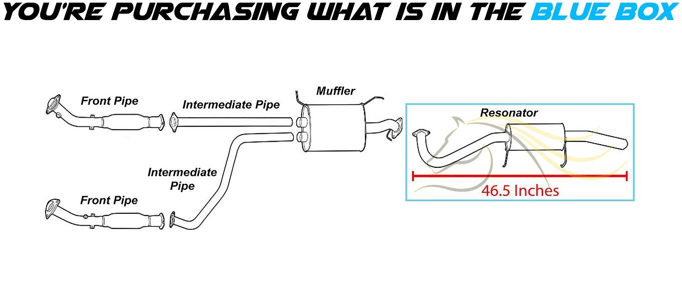 2001-2003 Infiniti QX4 3.5L and 2001-2004 Nissan Pathfinder 3.5L Exhaust Muffler