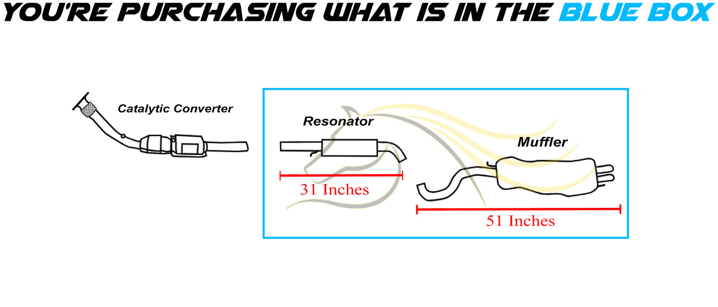 2000-2006 Volkswagen Golf 1.8L | 1999-2005 Volkswagen Golf 2.8L Exhaust Resonator Pipe and Muffler