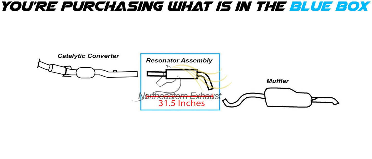1999-2005 1.8L and 2006-2010 2.5L Volkswagen Beetle Exhaust Resonator Pipe