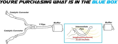 2005-2010 Chrysler 300 2.7L 3.5L Exhaust Intermediate Pipe