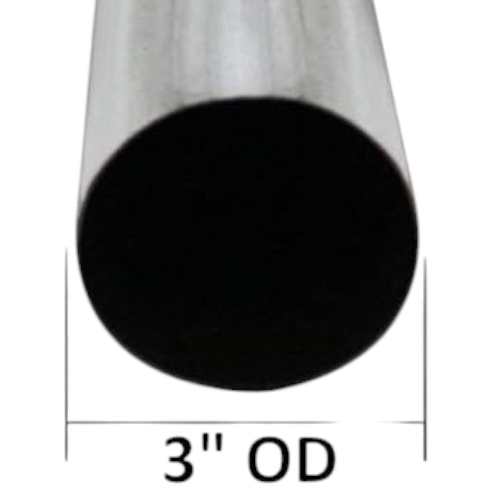 Colt Exhaust | Stainless Steel Universal Straight Exhaust Pipe (5 FT) Long | 3" OD | 1.75" OD | 2" OD | 2.25" OD | 2.5" OD | 5" OD | Automotive Replacement Part