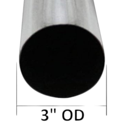 Colt Exhaust | Stainless Steel Universal Straight Exhaust Pipe (5 FT) Long | 3" OD | 1.75" OD | 2" OD | 2.25" OD | 2.5" OD | 5" OD | Automotive Replacement Part