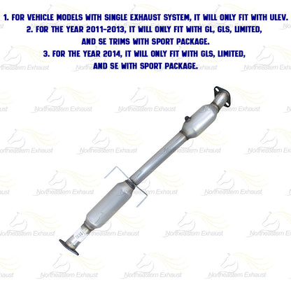 2011-2014 Hyundai Sonata 2.4L Exhaust Front Flex Pipe with Rear Catalytic and intermediate  Pipe Kit | EPA Approved