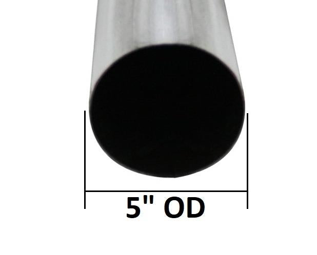 Colt Exhaust | Stainless Steel Universal Straight Exhaust Pipe (5 FT) Long | 3" OD | 1.75" OD | 2" OD | 2.25" OD | 2.5" OD | 5" OD | Automotive Replacement Part