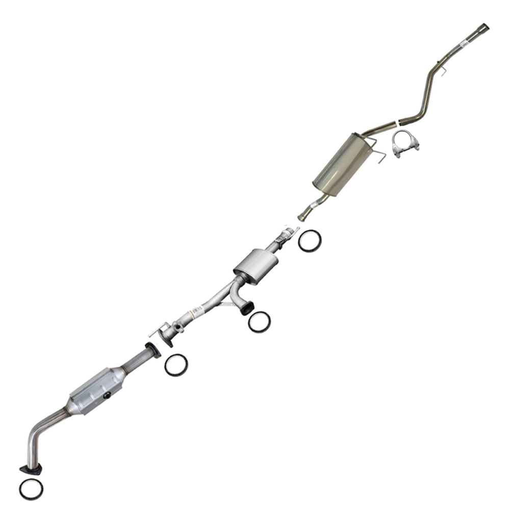2003-2004 Toyota Tundra 4.7L Catalytic Converter, Resonator and Muffler