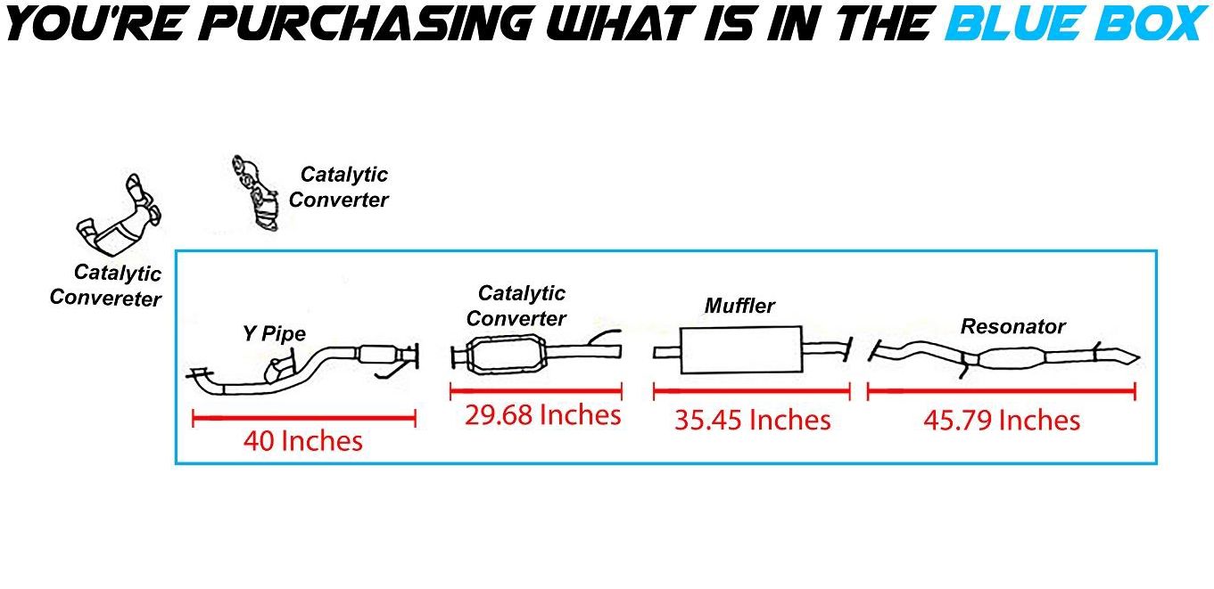 Exhaust System Kit with Catalytic for 2001-2004 Ford Escape/Mazda Tribute 3.0L