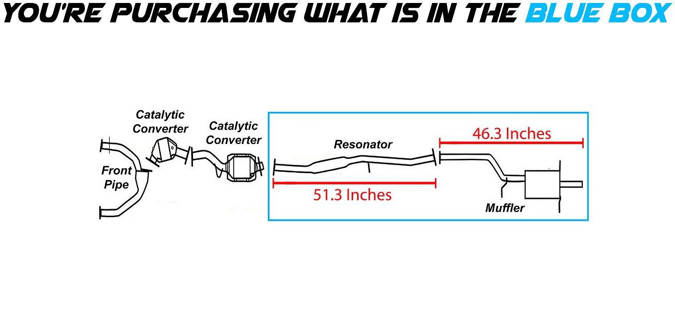 1998 Subaru Forester 2.5L Resonator Pipe and Muffler Exhaust