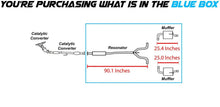 2009-2012 Nissan Altima 2.5L/3.5L Exhaust Resonator Pipe, Passenger and Driver-Side Muffler