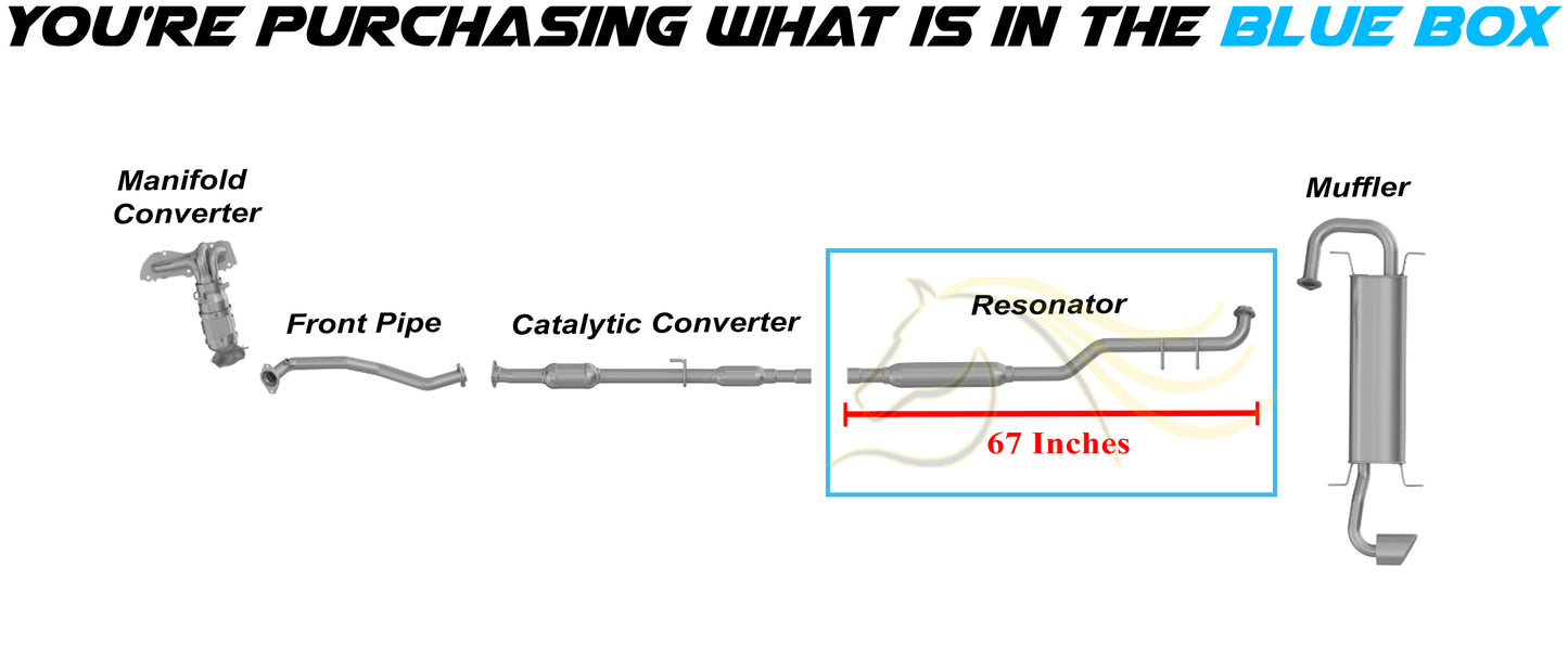 2009-2015 Toyota Venza 2.7L 3.5L Exhaust Resonator Pipe Assembly