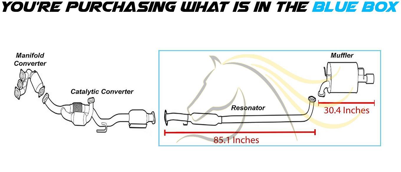 Northeastern Exhaust | Stainless Steel Resonator & Muffler Exhaust System Kit Compatible for 1997-1998 Lexus ES300 | 1999-2003 Toyota Solara | Free Gaskets Included | Automotive Replacement Part