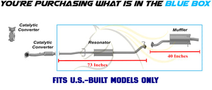 2010-2011 Honda CR-V 2.4L Exhaust Resonator Pipe and Muffler