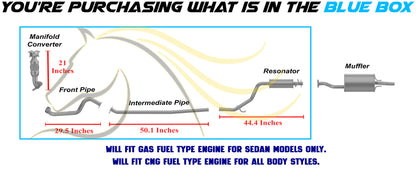 2012-2013 Honda Civic 1.8L EPA Approved Manifold Catalytic Pipes and Resonator Kit