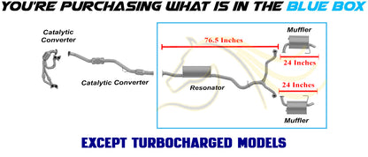 2006-2009 Subaru Outback 2.5L Exhaust Resonator Pipe and Pair of Muffler