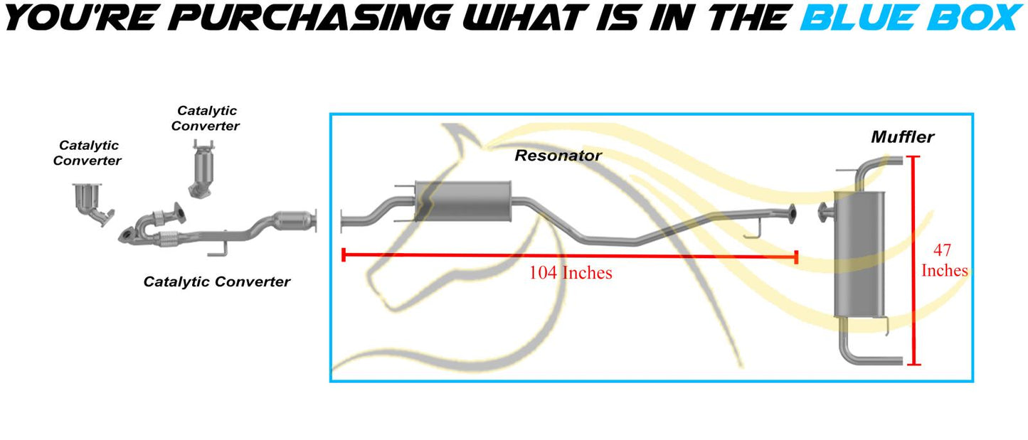 2009-2014 Nissan Murano 3.5L Exhaust Resonator Muffler Exhaust System Kit