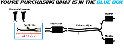 2013-2019 Ford Police Interceptor Utility 3.7L Stainless Steel Dual Exhaust Flex Pipe